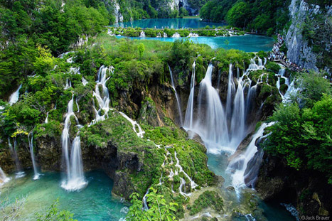  山水风景图片桌面精选 克罗地亚十六湖国家公园瀑布图片 