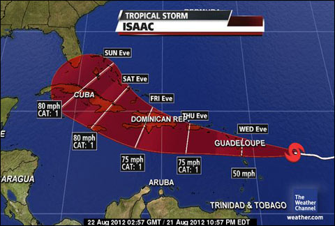 大西洋热带风暴“艾萨克”生成 后期或将影响美国