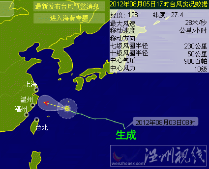 台风海葵路径图