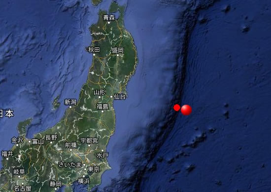 日本东部海域发生两次地震
