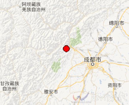 5.12汶川大地震震中位置发生3.8级地震