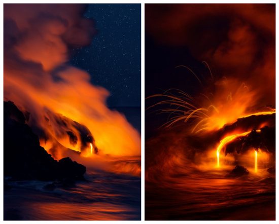 美国摄影师拍摄夏威夷基拉韦亚火山喷发