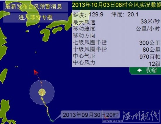 台风菲特路径图