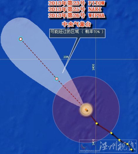 台风韦帕路径图