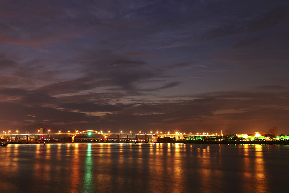 温州瓯江三桥夜景