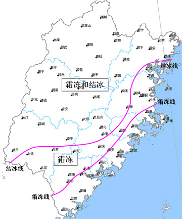 2013年12月27日至30日福建大范围霜冻天气