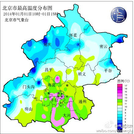 北京温暖过元旦，北京元旦气温12.8℃破当日记录