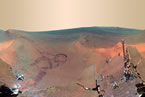 火星表面高清全景图 机遇号火星漫游器在火星表面拍的高清全景图