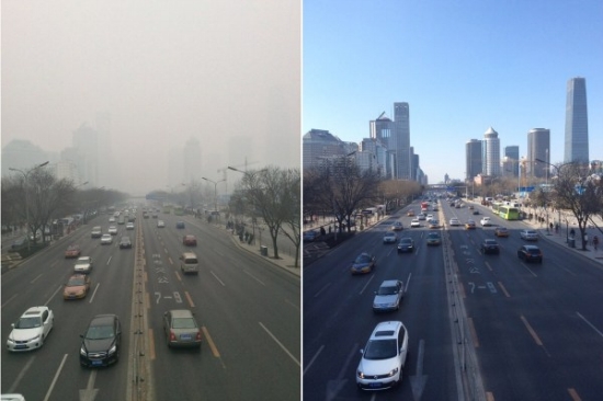 北京雾霾图片 