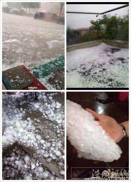 广东云浮冰雹大如蛋 30日广东局地遭受暴雨冰雹袭击