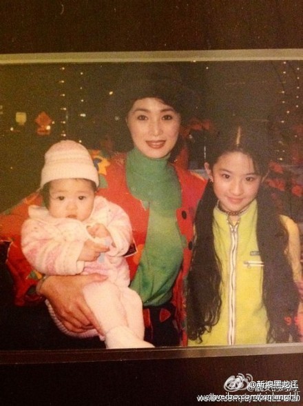刘亦菲的家族照片