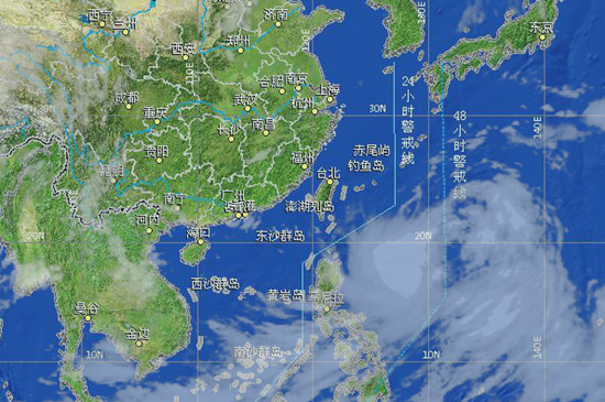 2014年台风夏浪卫星云图