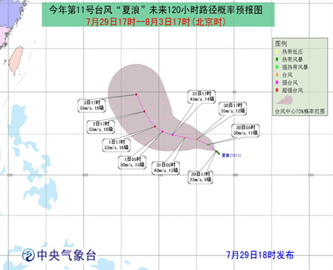 台风夏浪路径