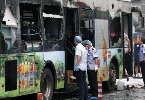 杭州公交车起火