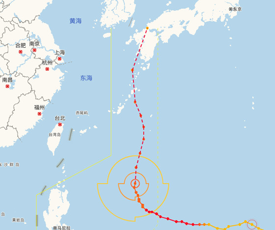 台风夏浪最新路径图