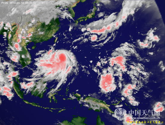 第15号台风海鸥卫星云图