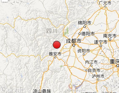 雅安市芦山县2014年12月15日发生3.3级地震