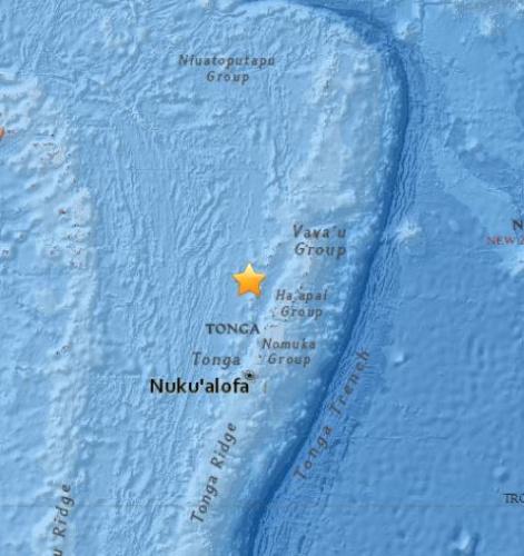 汤加附近海域地震