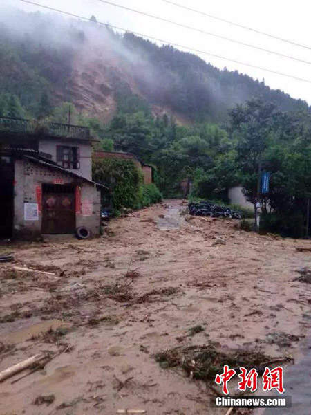 广西暴雨引发泥石流灾害