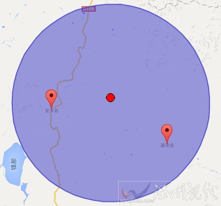 今天西藏安多县发生3.3级地震
