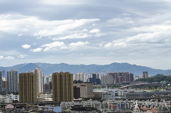 温州刮台风不下雨，天气还很好。