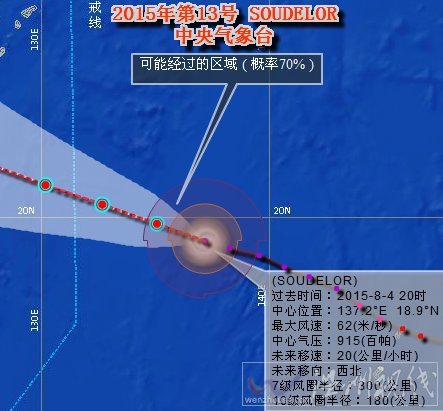 台风苏迪罗路径图