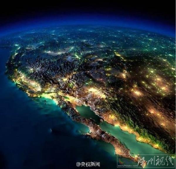 美国宇航局航拍美丽的夜景图片