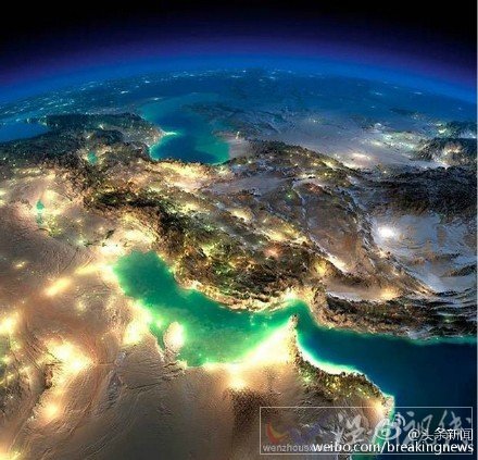 美国宇航局NASA航拍地球夜景图片