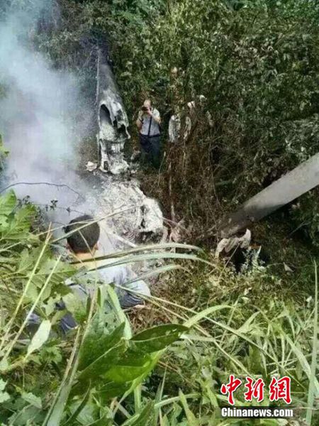 广西三江直升机坠毁