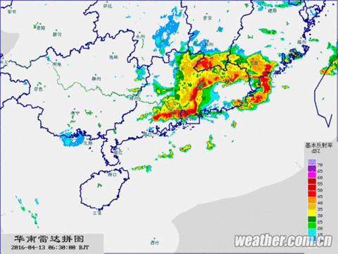 飑线扫过广东珠三角 深圳佛山等现雷雨大风