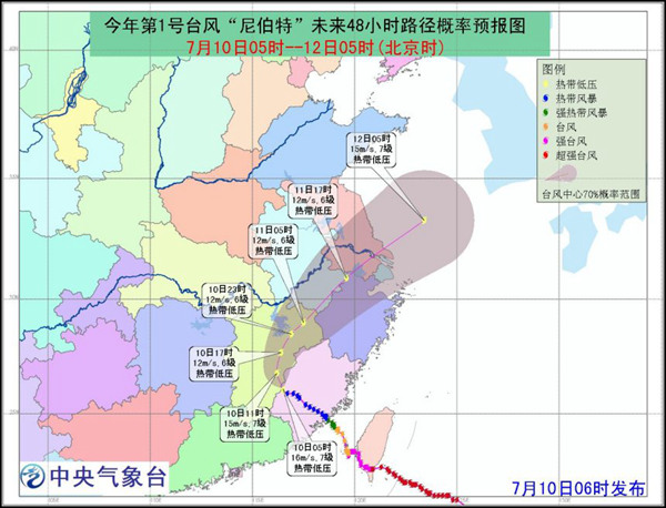 台风尼伯特路径预报图