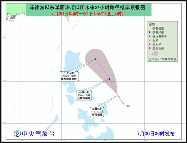 台风妮妲已经成型