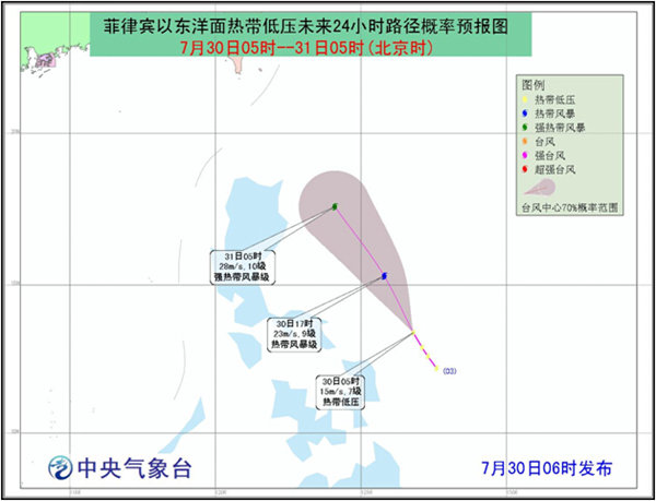 台风妮妲已经成型