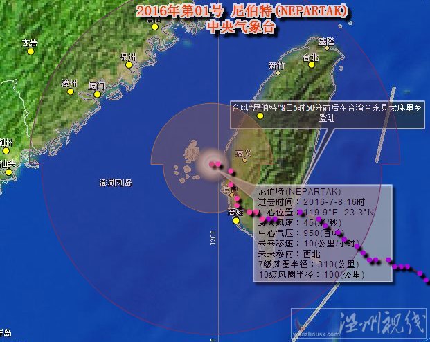 福建台风尼伯特路径图