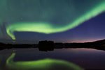 瑞典绿色游龙 夜景极光