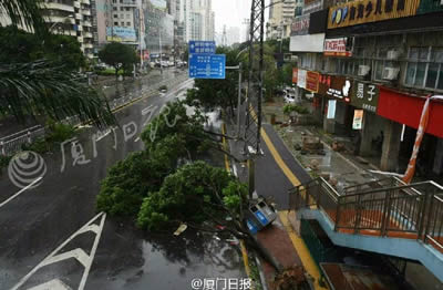 台风莫兰蒂登陆福建厦门