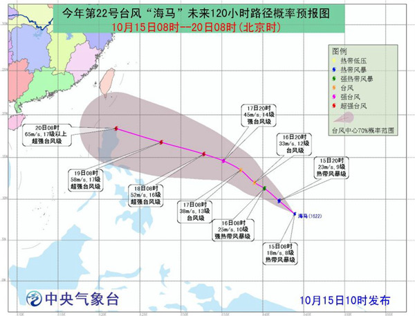 台风海马路径预报图