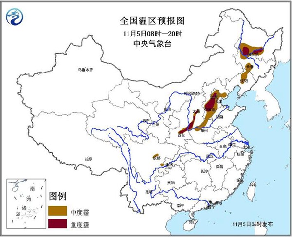 霾橙色预警 京津冀等5省市部分地区有重度霾