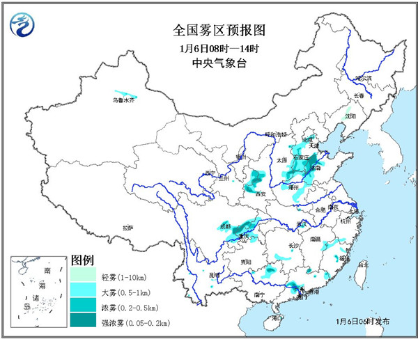 大雾预警 河北山东山西等地局地有强浓雾