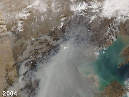 NASA拍北京雾霾