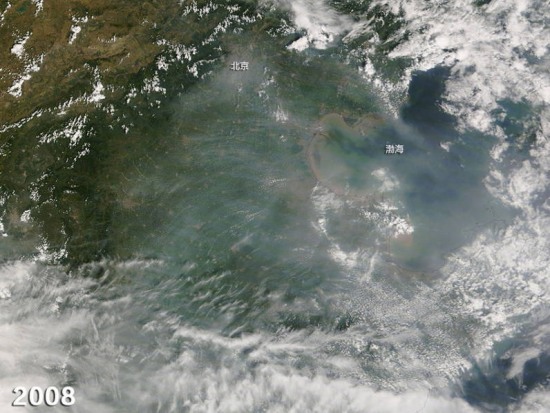 NASA拍北京雾霾