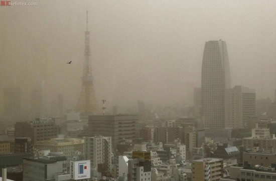 日本遇首次沙尘暴