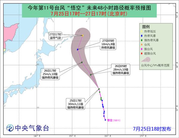 第11号台风悟空路径