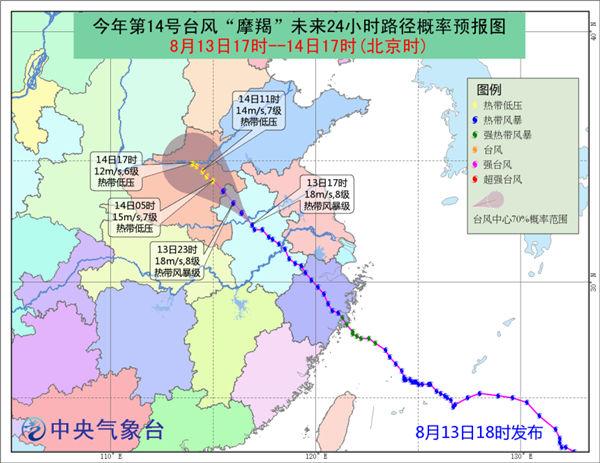 台风摩羯真顽强 竟然深入到河南