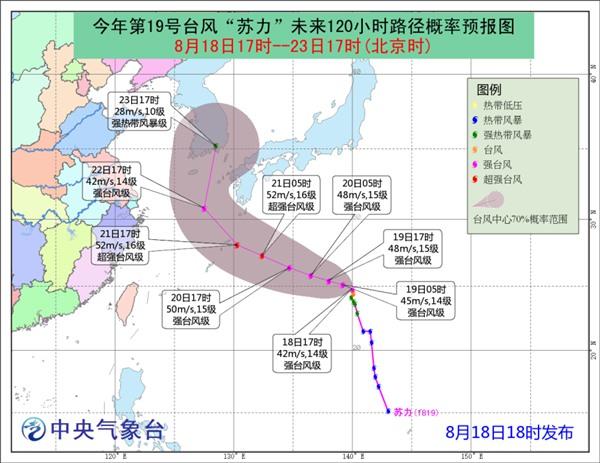 台风苏力路径预报图