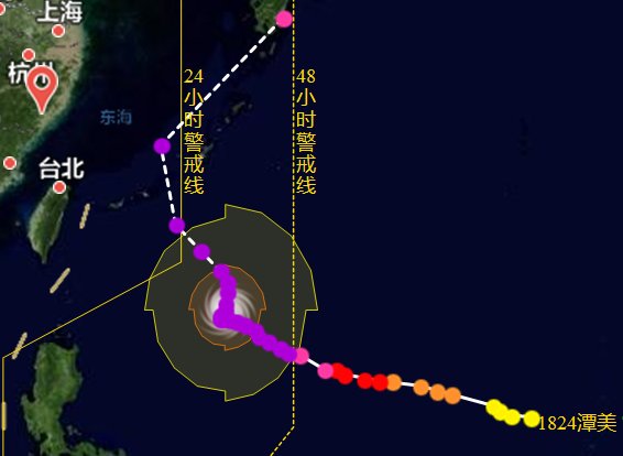 超强台风潭美可能登陆日本 对温州没有影响