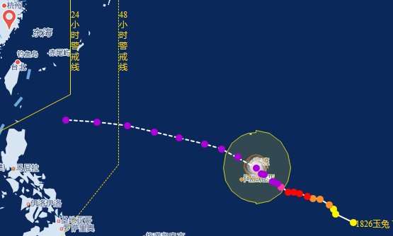 台风玉兔路径