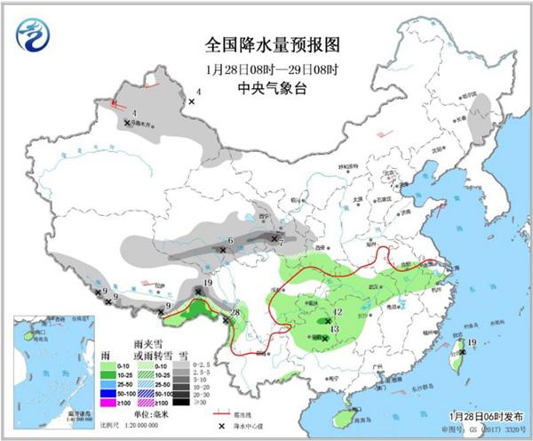 中东部大范围雨雪天气影响春运