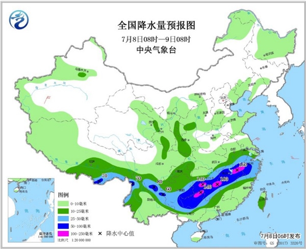 南方暴雨持续严防洪涝灾害 9省区局地有暴雨或大暴雨