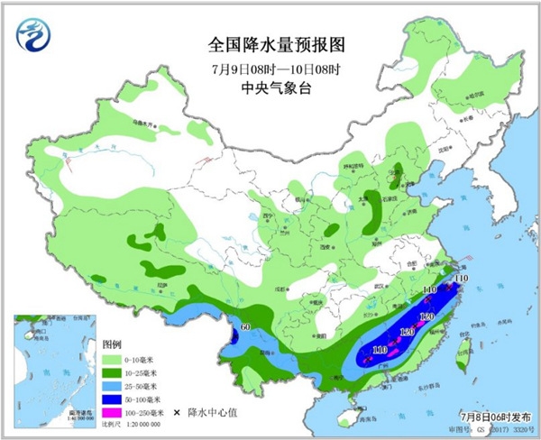 南方暴雨持续严防洪涝灾害 9省区局地有暴雨或大暴雨